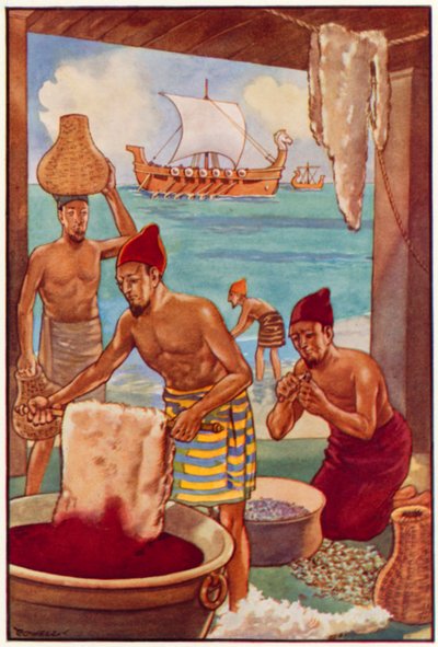 Fenici che producono tintura da Jan Witdoek