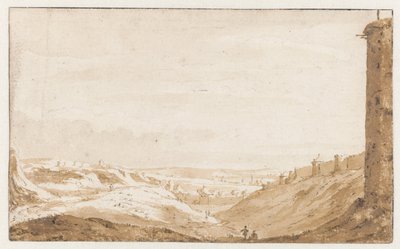 Paesaggio collinare presso la Porta di Namur a Bruxelles da Jan de Bisschop