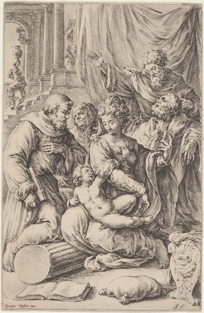 Sacra Famiglia con Santi da Jan de Bisschop, after Giorgio Vasari