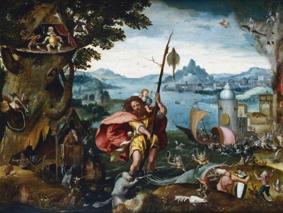 San Cristoforo attraversa il fiume, 1506-c. 1527 da Jan de Cock
