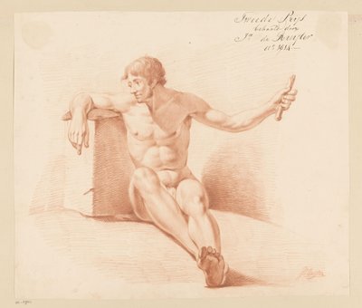 Nudo maschile seduto visto di fronte (2º premio 1814) da Jan de Ruyter