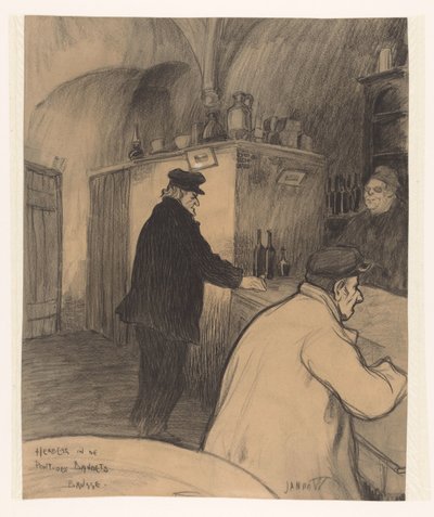 Osteria a Pont-des-Bandets, Bruges da Jan de Waardt (signed by artist)
