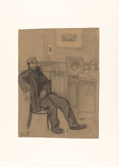 Uomo su sedia da Jan de Waardt (signed by artist)