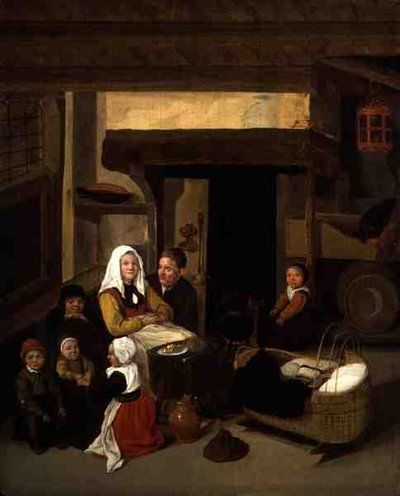 Interno di una Famiglia in un Fienile da Jan or Johannes Hals