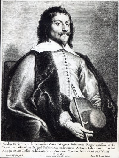 Nicholas Lanier, inciso da Lucas Vostermans (incisione) da Jan the Elder (after) Lievens
