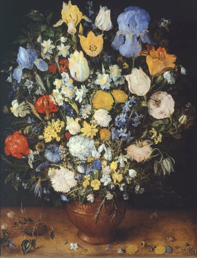 Mazzo di fiori in vaso di ceramica da Jan the Elder Brueghel