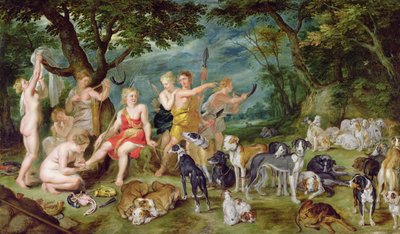 Diana e le sue ninfe si preparano per la caccia da Jan the Elder Brueghel