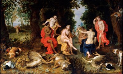 Il riposo di Diana durante la caccia, fine XVI - inizio XVII secolo da Jan the Elder Brueghel