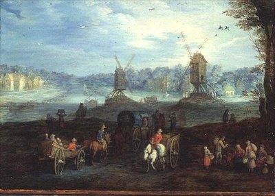 Paesaggio con mulini a vento da Jan the Elder Brueghel