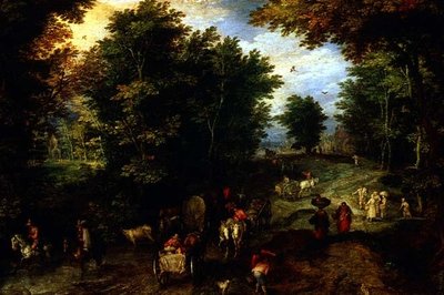 Paesaggio con guado da Jan the Elder Brueghel