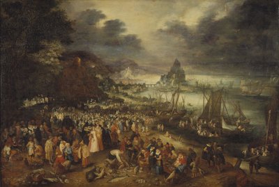 Cristo che predica da una barca da Jan the Elder Brueghel