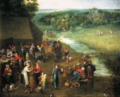Vita in campagna (dettaglio) da Jan the Elder Brueghel