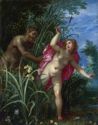 Pan inseguendo Siringa da Jan the Elder Brueghel