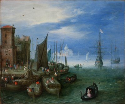 Scena portuale a Venezia da Jan the Elder Brueghel