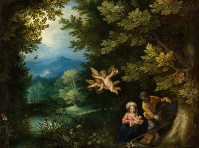 Riposo durante la Fuga in Egitto da Jan the Elder Brueghel