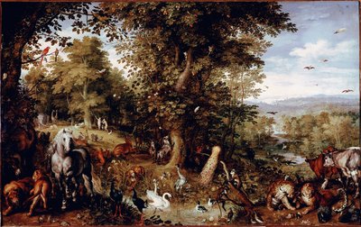 Il Paradiso Eterno Tutti gli animali della creazione rappresentati in coppie da Jan the Elder Brueghel