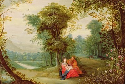 Il riposo durante la fuga in Egitto da Jan the Elder Brueghel