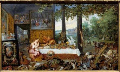 Il gusto. Allegoria dei cinque sensi, dipinto di Jan I Brueghel detto De Velours (1568-1625) da Jan the Elder Brueghel