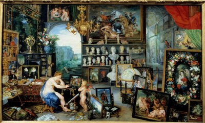 La vista. Allegoria dei cinque sensi, dipinto di Jan I Brueghel detto De Velours (1568-1625) da Jan the Elder Brueghel