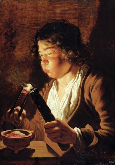 Fuoco e Infanzia: Ragazzo con Pinze e Torcia, 1623-25 da Jan the Elder Lievens