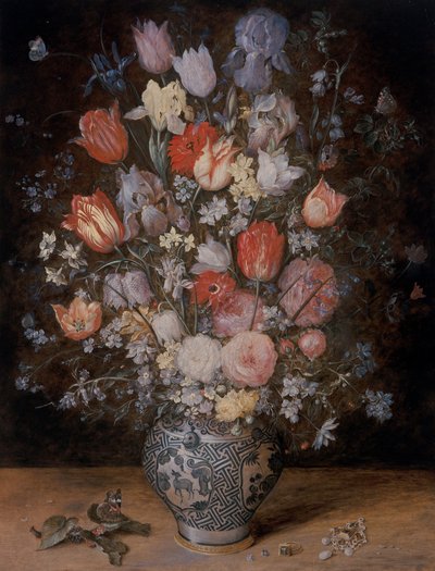 Natura morta di fiori in una vasca di legno da Jan the Younger Brueghel
