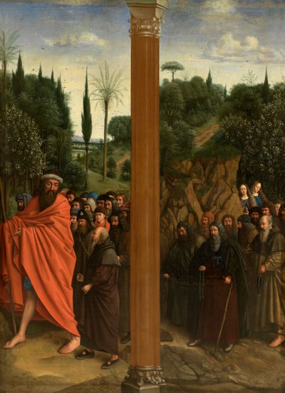 Santi Eremiti e Santi Pellegrini (olio su tela) da Jan van (after) Eyck