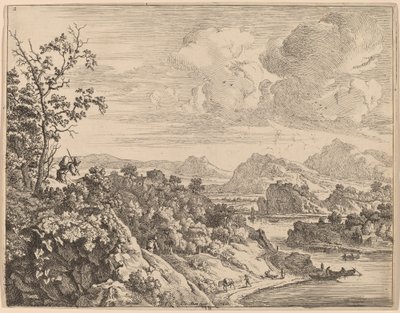 Veduta del fiume Reno da Jan van Aken after Herman Saftleven