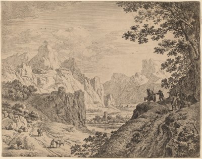 Veduta del fiume Reno da Jan van Aken after Herman Saftleven