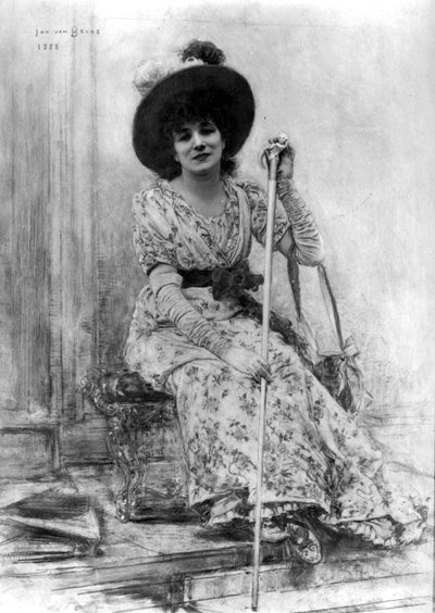 Ritratto di Sarah Bernhardt (1844-1923) da Jan van Beers