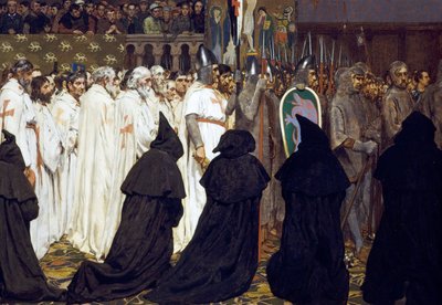 Il funerale di Carlo il Buono, Conte delle Fiandre, celebrato a Bruges il 22 aprile da Jan van Beers