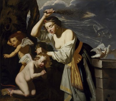 Venere che castiga Cupido da Jan van Bijlert