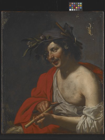 Pastore che taglia il suo flauto da Jan van Bijlert or Bylert