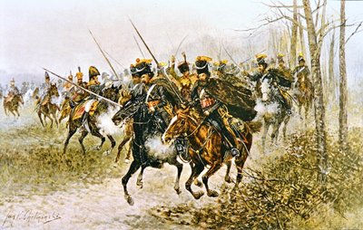 Napoleone e il suo staff sorpresi dai cosacchi da Jan van Chelminski