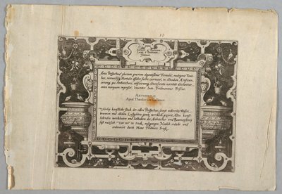 Stampa, Piastra da Jan van Doetechum the Elder