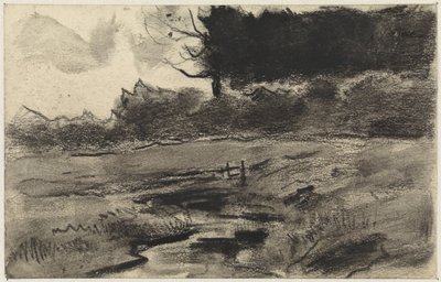 Paesaggio con bordo del bosco e acqua da Jan van Essen