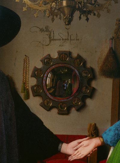 Matrimonio Arnolfini (dettaglio dello specchio) da Jan van Eyck