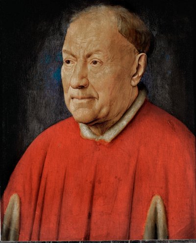 Il cardinale Niccolò Albergati, inviato papale nei Paesi Bassi spagnoli ... (olio su legno di quercia) da Jan van Eyck