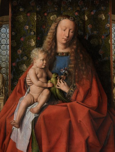 La Vergine e il Bambino con i Santi Donaziano e Giorgio e il Canonico Joris van der Paele (dettaglio) da Jan van Eyck