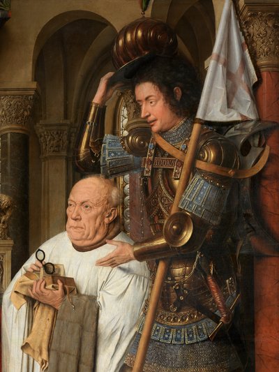 Vergine e Bambino con Canonico Joris van der Paele (dettaglio) da Jan van Eyck
