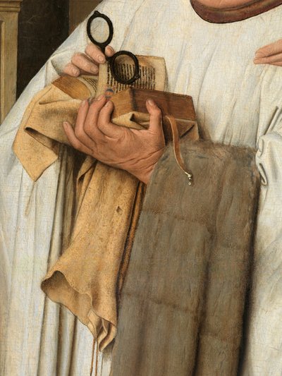 La Vergine e il Bambino con il canonico Joris van der Paele (dettaglio) da Jan van Eyck