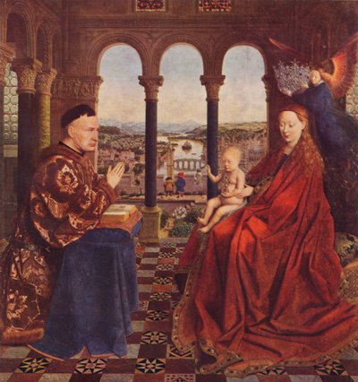 Madonna del cancelliere Rolin, c1435, 1938 da Jan van Eyck