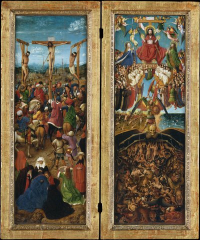 La Crocifissione; Il Giudizio Universale da Jan van Eyck