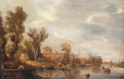 Veduta del fiume da Jan van Goyen (follower of)