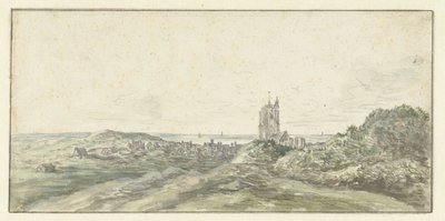 Veduta di Egmond aan Zee da Jan van Goyen (possibly)