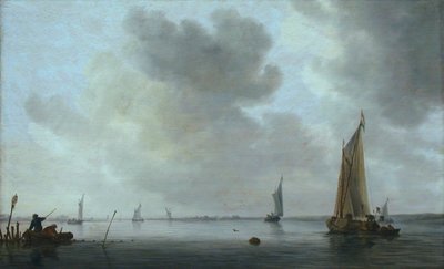Barche da Pesca in un Estuario da Jan van Goyen