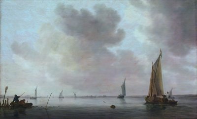 Barche da Pesca in un Estuario da Jan van Goyen
