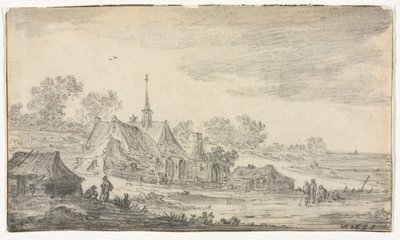Gruppo di edifici sulla costa da Jan van Goyen