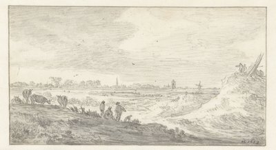 Paesaggio con figure su una duna da Jan van Goyen
