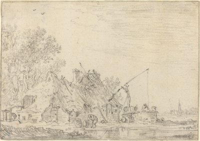 Casa rustica con pozzo da Jan van Goyen