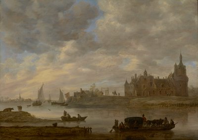 Veduta del castello di Duurstede a Wijk bij Duurstede da Jan van Goyen